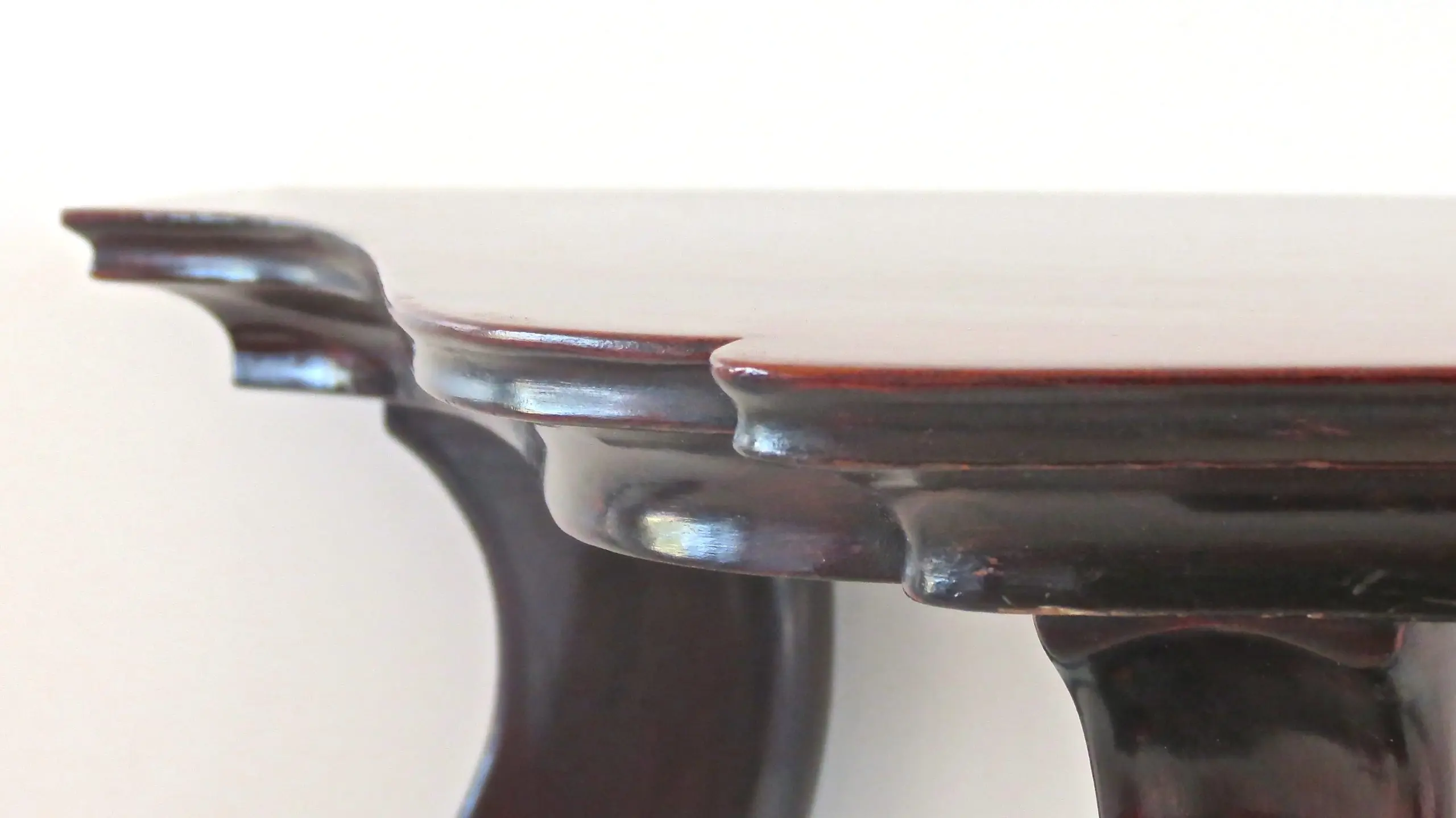 Pair of Unique Walnut Curved Console by Arch. Tempestini, 1951 — photo 8