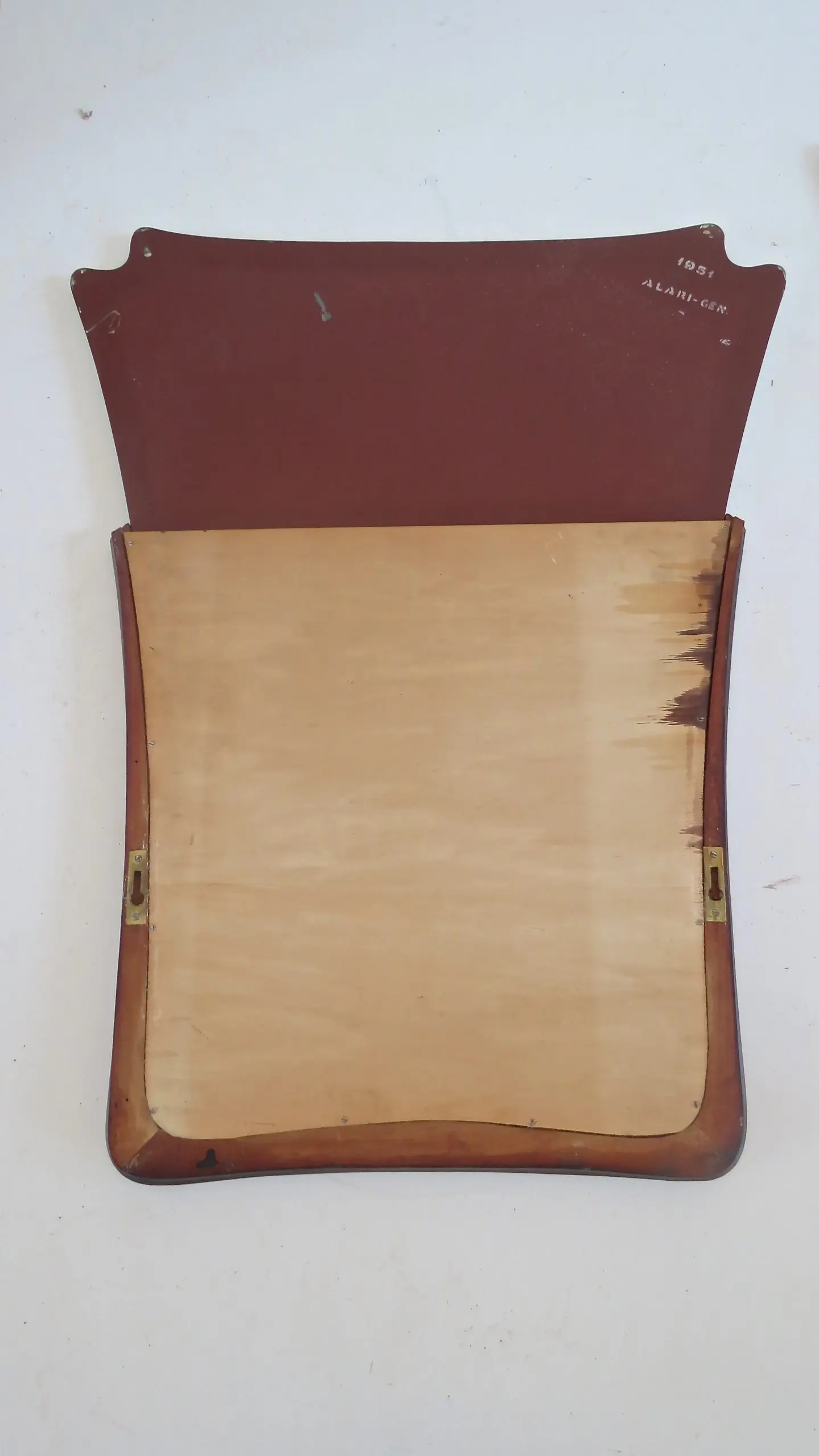 Pair of Unique Walnut Wall Mirrors by Arch. Tempestini, 1951 — photo 13