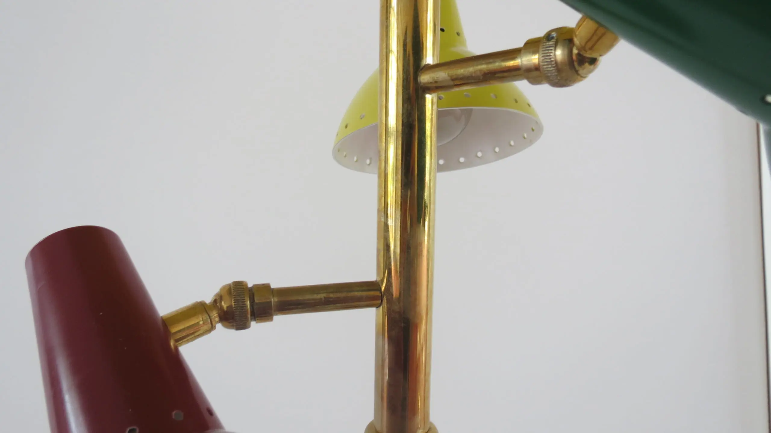 three lights red floor Lamp,  by Lumi circa 1950 — photo 13