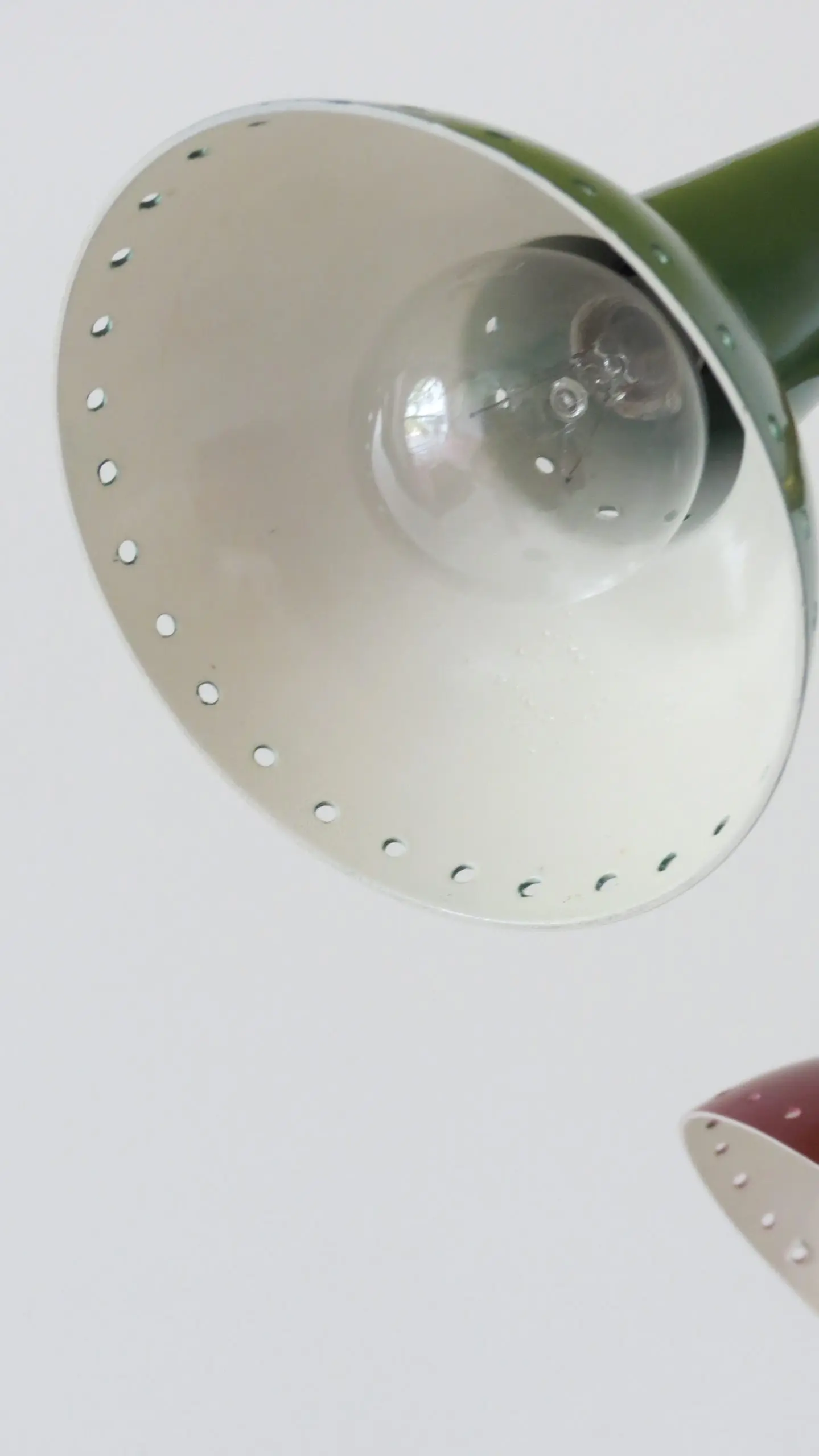 three lights red floor Lamp,  by Lumi circa 1950 — photo 10