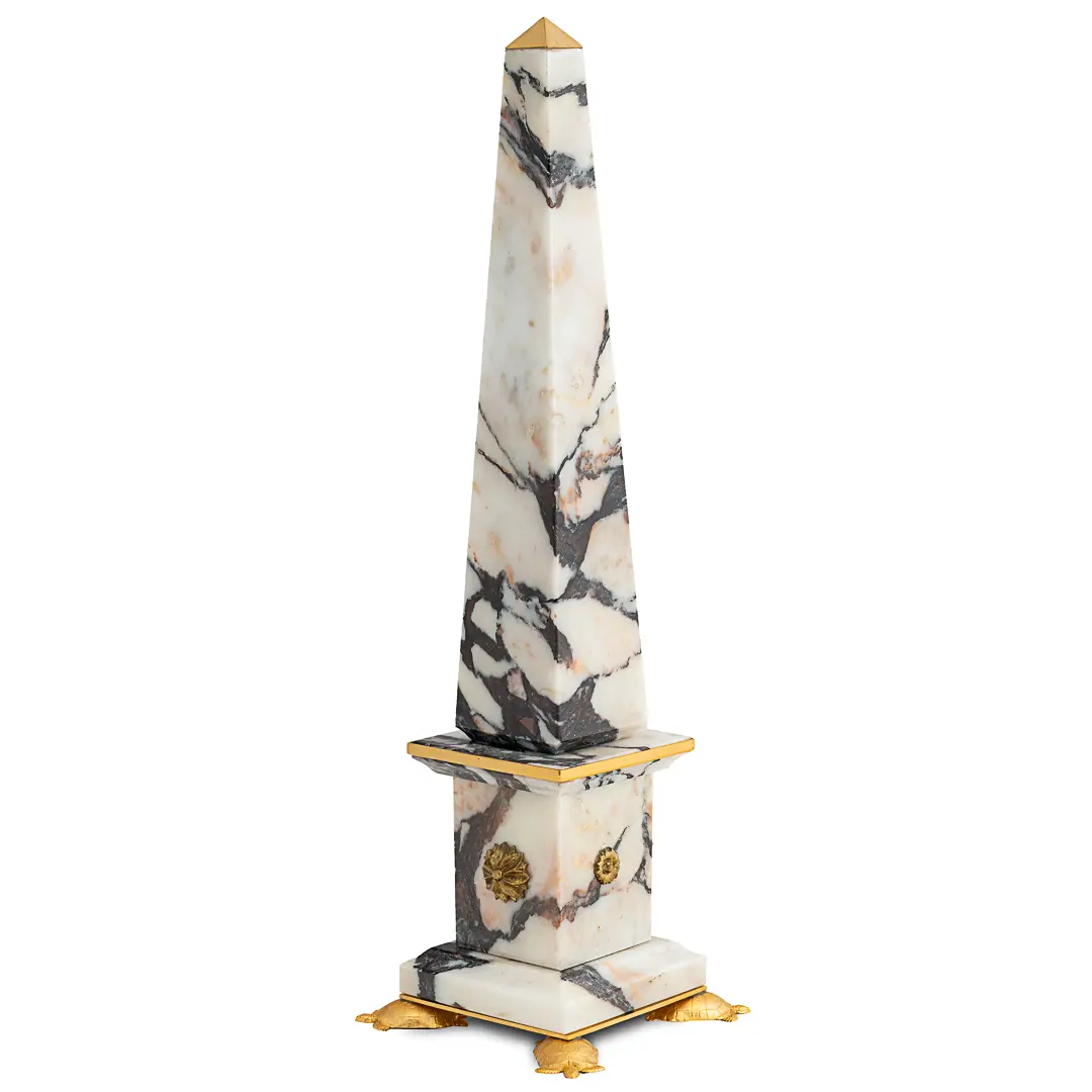 Pair of italian breccia medicea marble and bronze obelisks, "CRABS", limited edition, 2017 — image 3